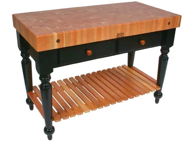 John Boos & Co. Rouge Et Noir Collection Le Rustica Cutting Board With Shelf