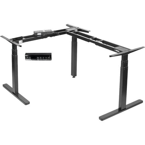 Uncaged Ergonomics Rise Up Electric L-Shaped Corner Standing Desk
