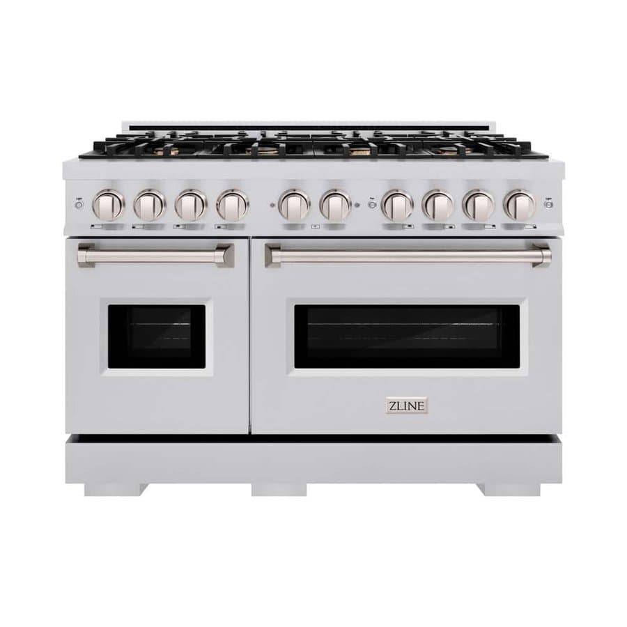 Classic 48 in. 8-Burner Dual Fuel Range with Double Oven and Brass Burners, Stainless Steel