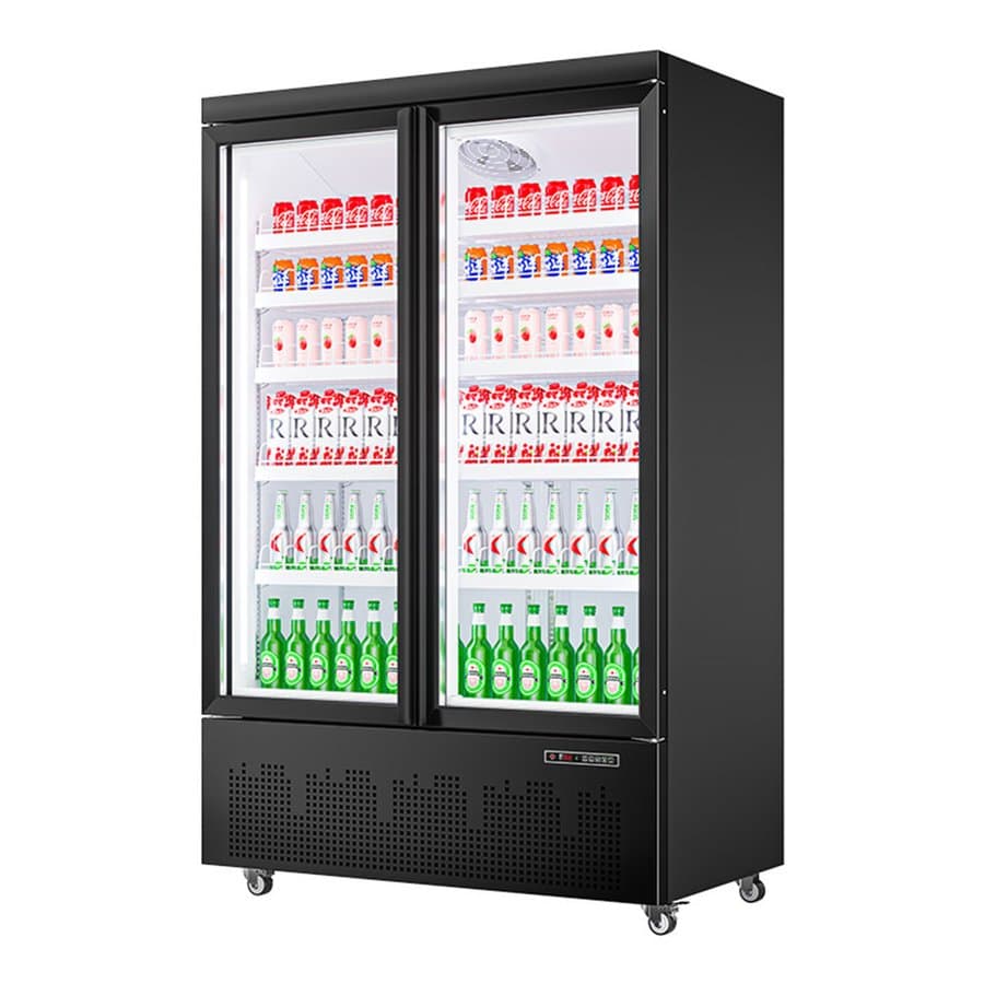 35.3 Cu. Ft. Commercial Beverage Cooler with Glass Door and Adjustable Shelves, Upright Display Refrigerator