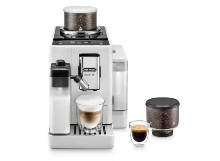 DeLonghi Rivelia Automatic Coffee Maker, Arctic White