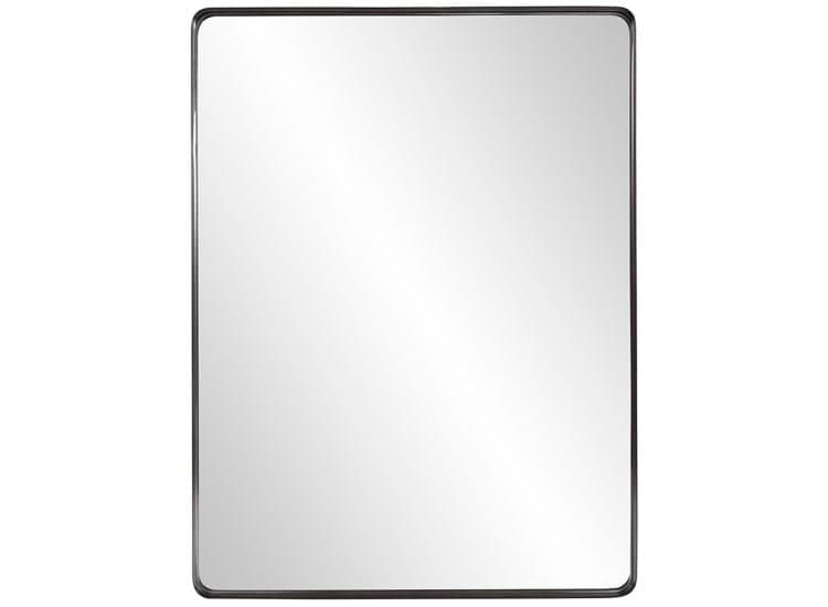 Howard Elliott Steele Rectangular Mirror, Brushed Black Finish