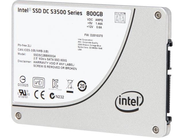 Intel DC S3500 SSDSC2BB800G401 2.5" 800GB SATA 6Gb/s MLC Solid State Drive