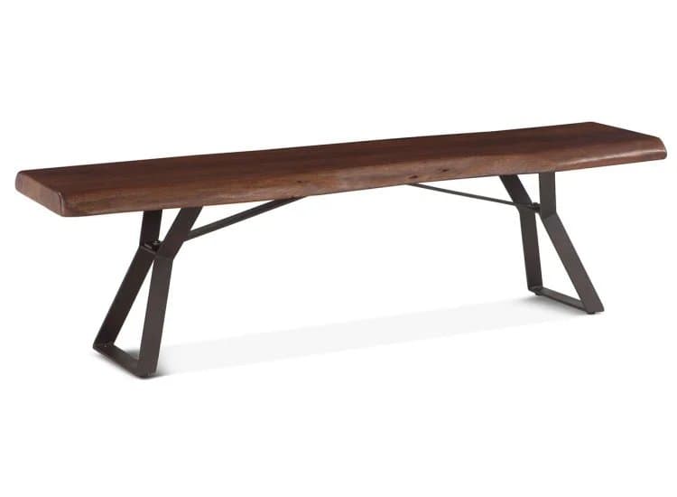 Home Trends & Design London Loft 90" Walnut Bench