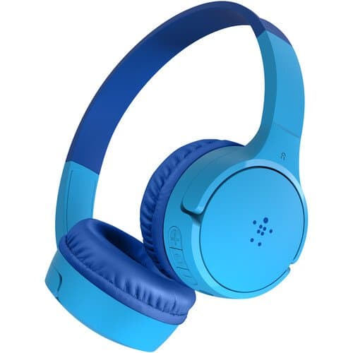 Belkin SoundForm Mini Wireless On-Ear Headphones for Kids (Blue, USB-C)