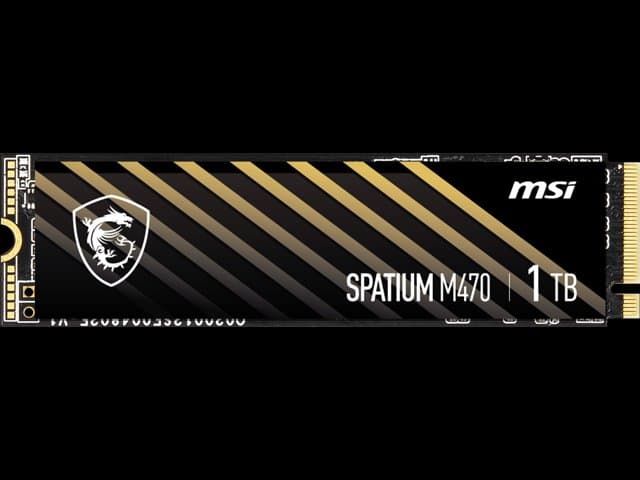 MSI SPATIUM M470 PRO PCIe 4.0 NVMe M.2 2280 1TB PCI-Express 4.0 x4 3D NAND Internal Solid State Drive (SSD) - SM470PN1TB