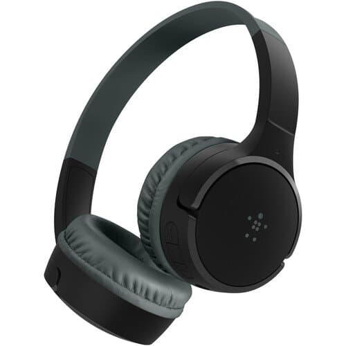 Belkin SoundForm Mini Wireless On-Ear Headphones for Kids (Black, USB-C)