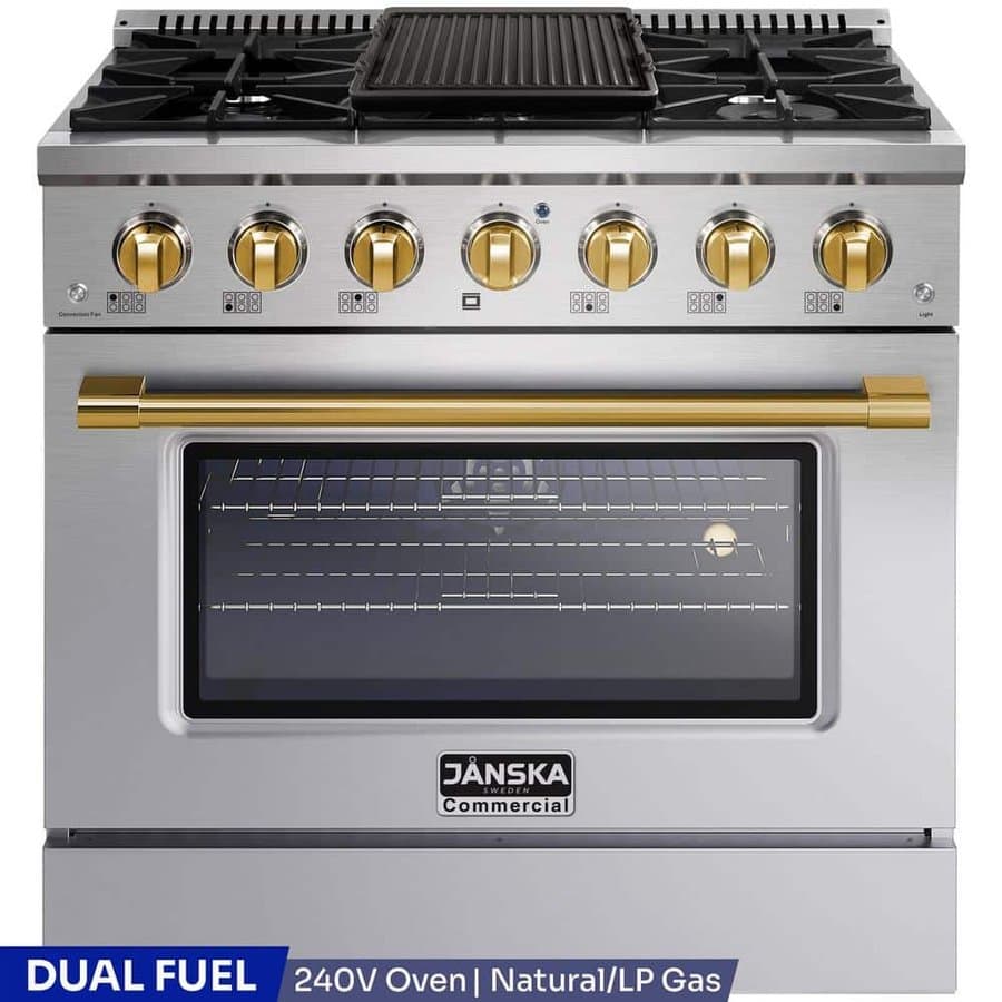 JANSKA Dual Fuel Ranges 6 36 Stainless Steel