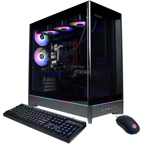 CyberPowerPC Gamer Supreme Liquid Cool Desktop Computer (Black) (32 GB, 2 TB, AMD Ryzen 9 9900X3D)