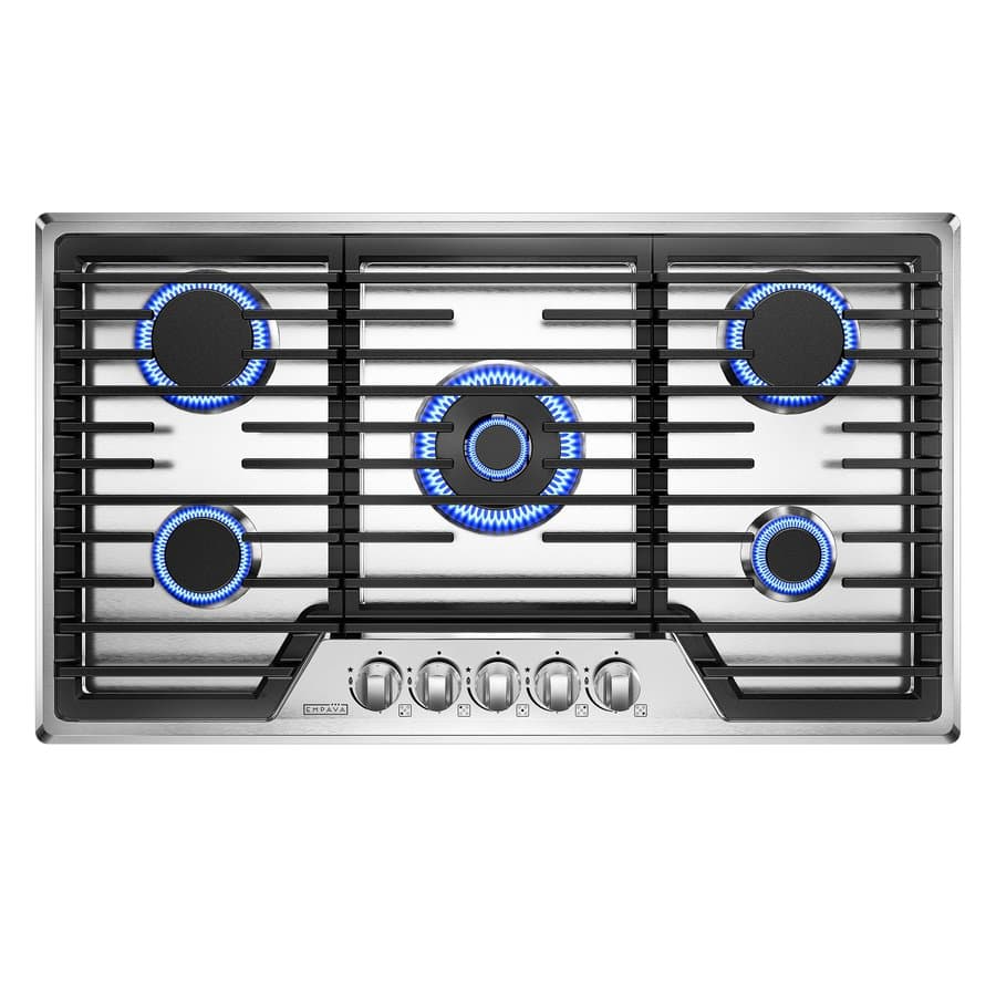 Empava 36-in 5 burners Stainless steel Gas Cooktop