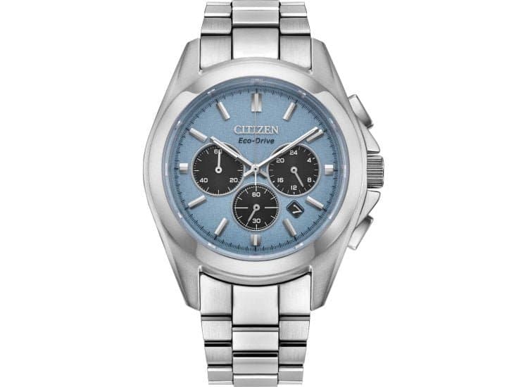 Citizen Sport Luxury Chronograph Watch 40.5mm with Light Blue Dial