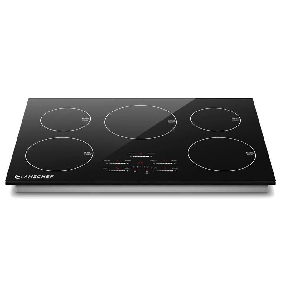 30 in. 5 Elements Induction Cooktop, Crystal Glass Top, 10600W 9-Levels, Safety Lock, Timer, AUTO-OFF Function, Black