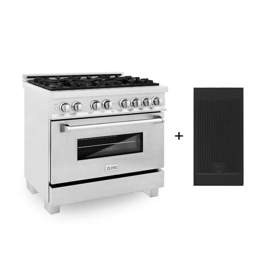 36 in. Legacy Dual Fuel Range with 6 Burner Cooktop and Electric Convection Oven, Satin Stainless Steel with Griddle