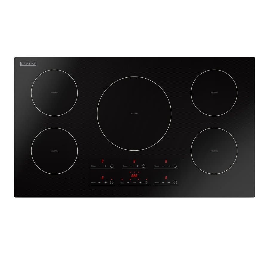 Empava 36-in 5 burners Black Induction Cooktop