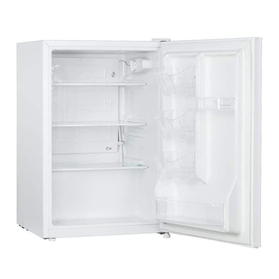 Vissani 2.6 cu. ft. Mini Refrigerator with 3-Glass Shelves and Manual Defrost in White, ENERGY STAR