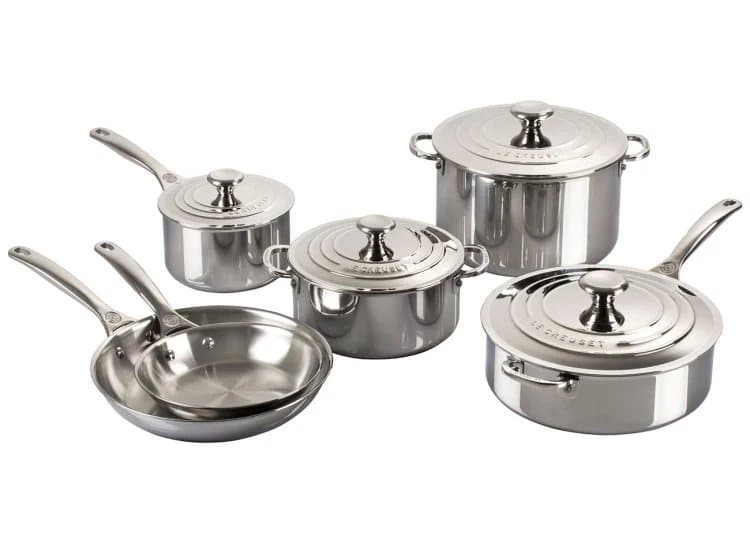 Le Creuset Stainless Steel 10 Piece Cookware Set