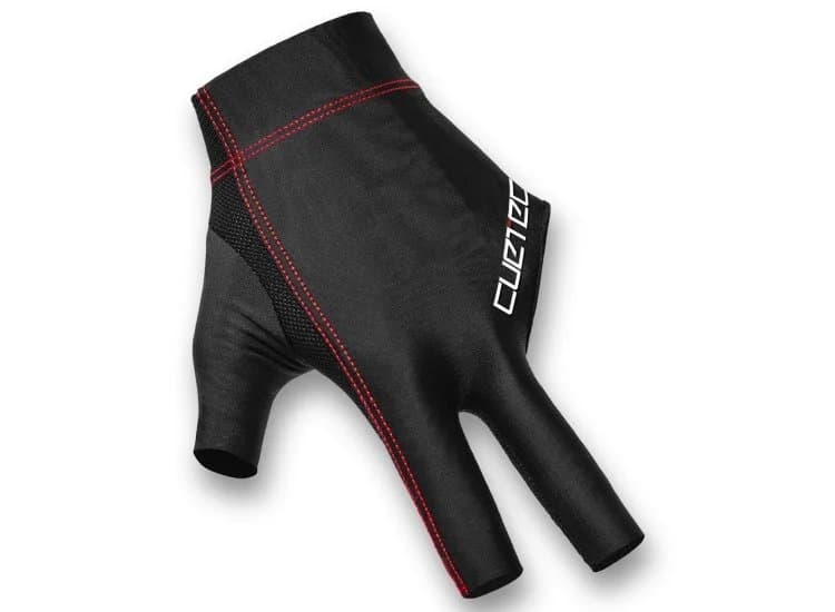 Cuetec Medium Left Hand Axis Glove for Billiards, Black/Red