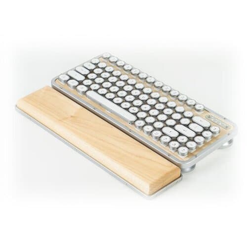 AZIO Maple Retro Compact Keyboard (Maple Wood / Silver Aluminum)