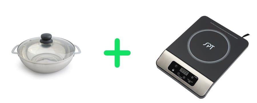 SPT 11-in Portable 1 Burner Stainless steel Induction Cooktop