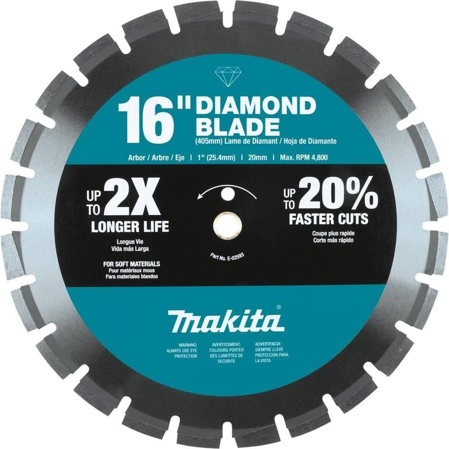16 in. Diamond Blade Segmented, Soft