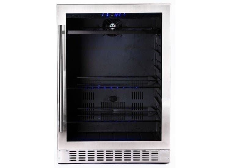 Azure 5.6 Cu. Ft. Beverage Center 24-Inch Wide, Glass Door with Stainless Frame