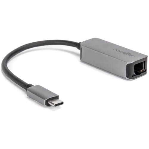 Rocstor USB-C to Gigabit Network Adapter (Aluminum Gray)