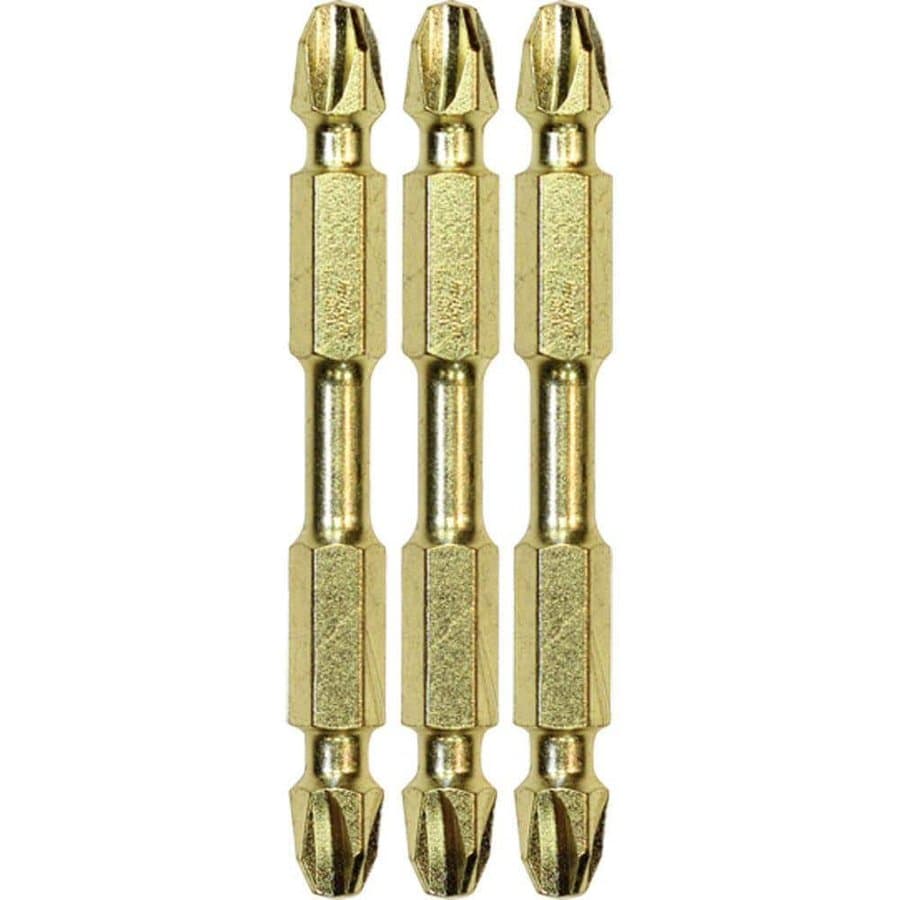 Impact GOLD #3 (2-1/2 in.) Philips Double-Ended Power Bit (3-Piece)