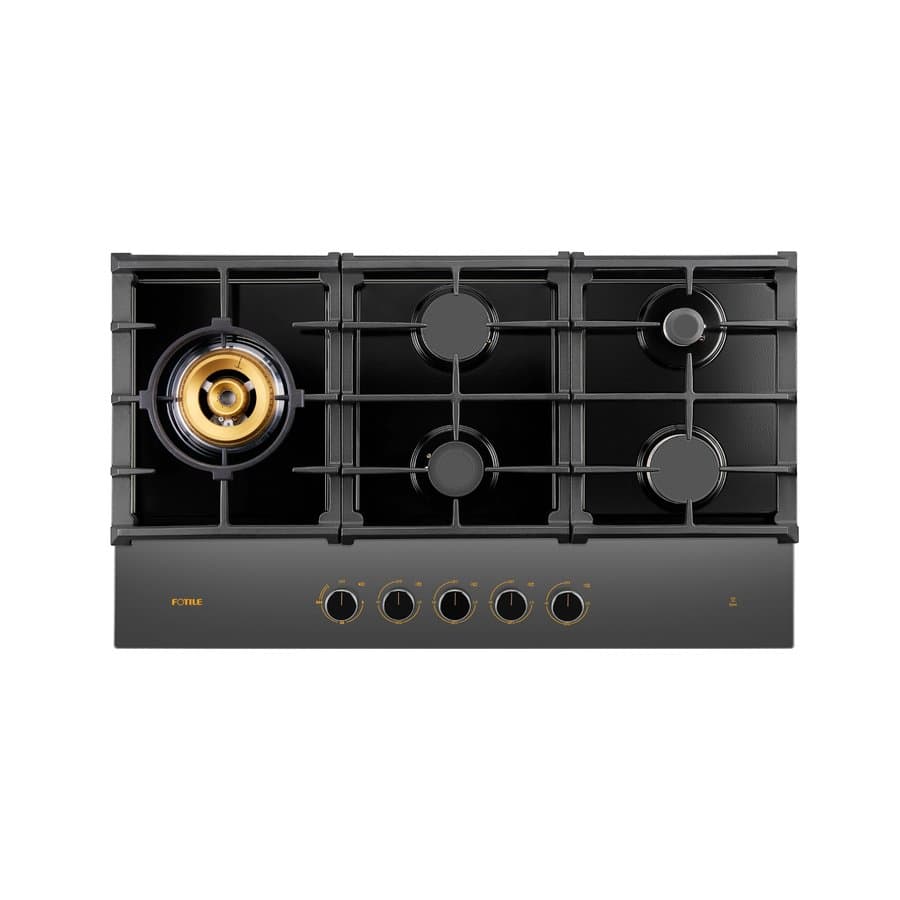 FOTILE Tri-Ring 36-in 5 burners Black Gas Cooktop