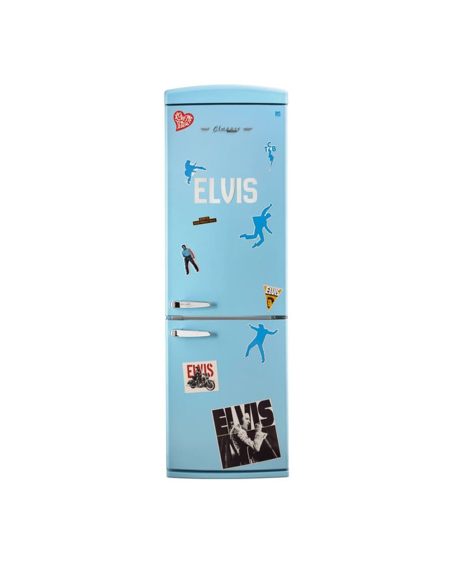 Unique Appliances Elvis Classic Retro 12 Cu Ft Bottom Mount Refrigerator, Blue Hawaii UGP-340L E AC