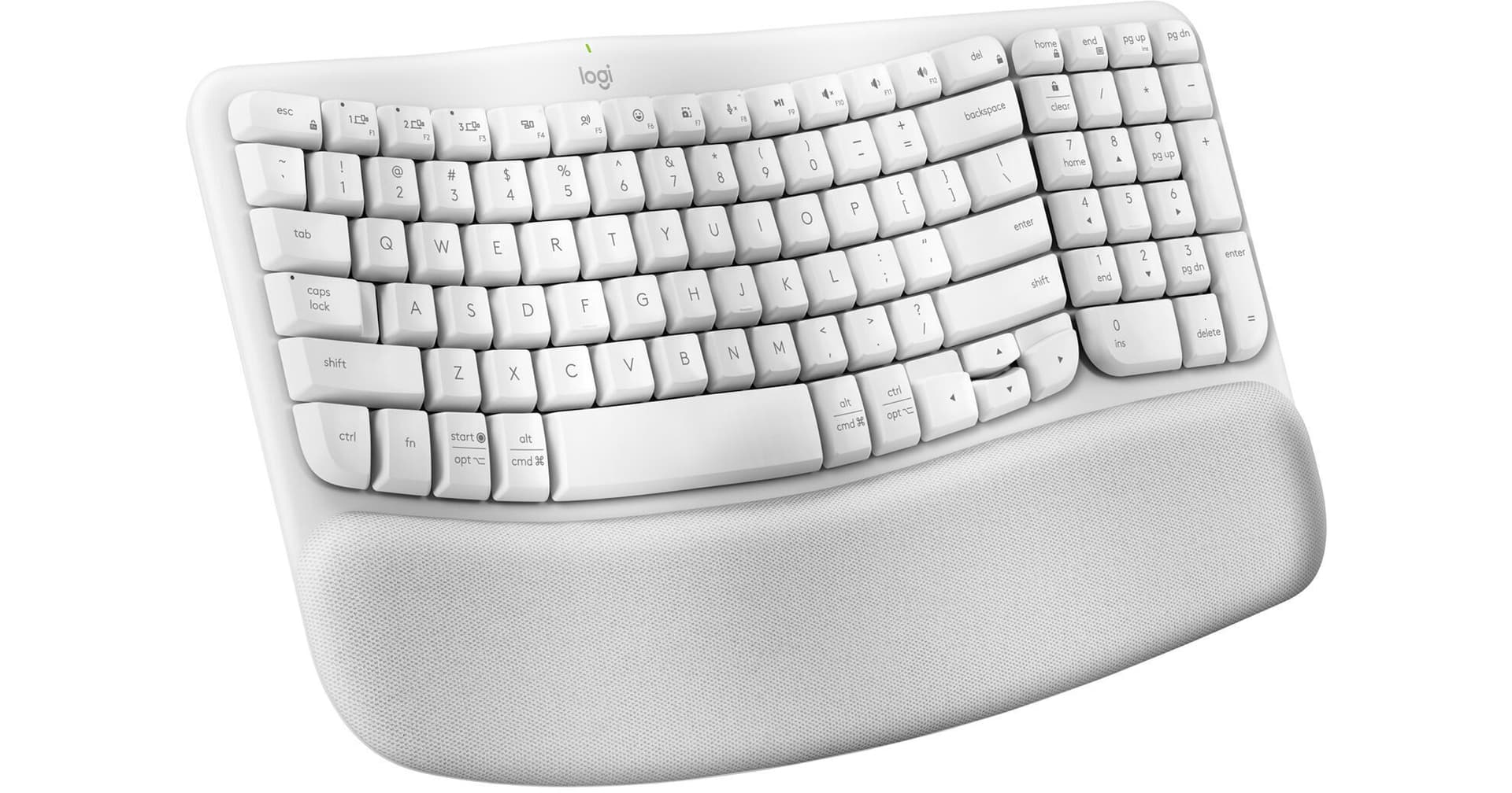 Logitech Wave Keys Wireless Ergonomic Keyboard (Off-White)