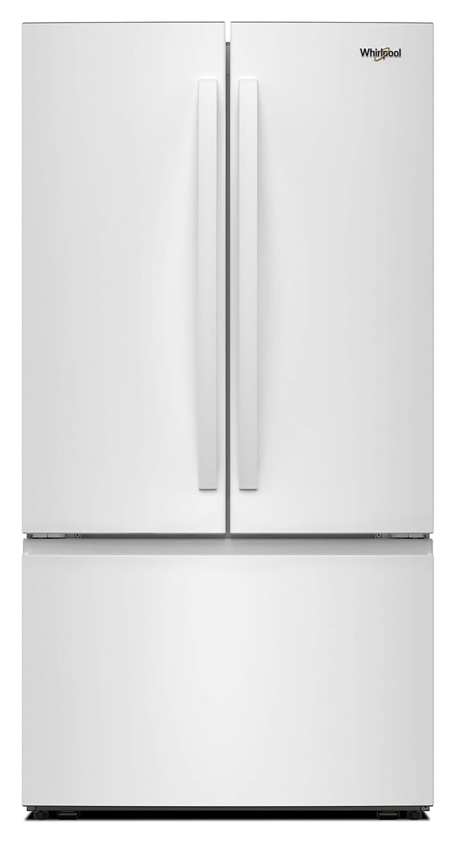 Whirlpool Standard-Depth 22.1-cu ft 3 -Door 35-in Wide French Door Refrigerator with Water Dispenser ( White ) ENERGY STAR Certified