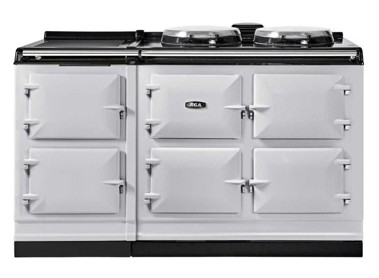 AGA eR7 150 Electric Range with Warming Plate Hotcupboard 60-Inch in Pearl Ashes - AER7560WPAS