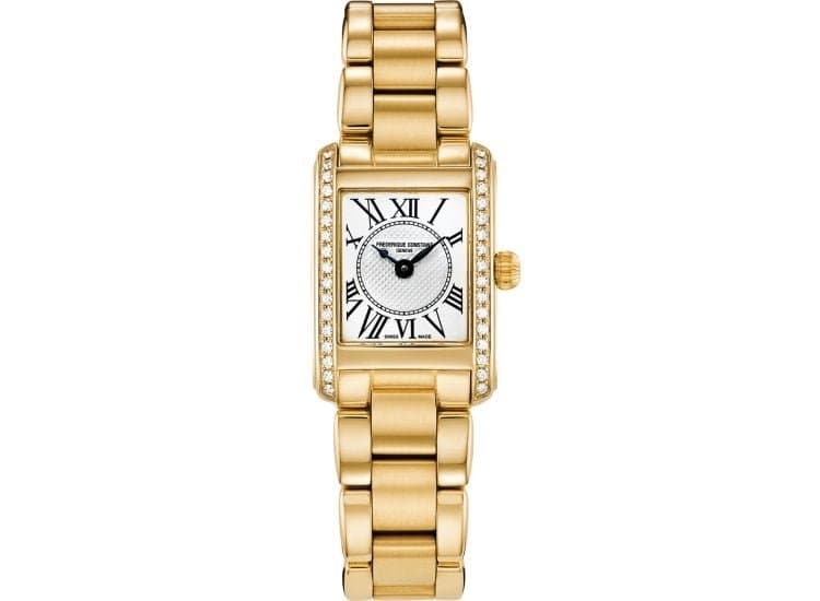 Frederique Constant Classics Carree Watch 21mm with Silver-Tone Dial