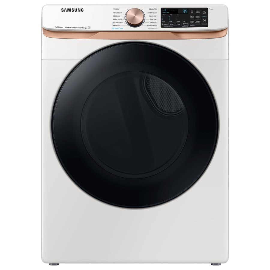 Samsung Smart FlexDry 7.5-cu ft Energy Star Certified Vented Smart Gas Dryer (Black Stainless Steel) Energy Star Certified