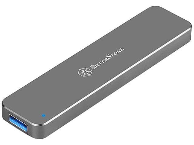 SilverStone SST-MS09C M.2 SATA External SSD Enclosure with USB 3.1 Gen 2