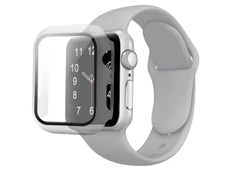 Abt Apple Watch Screen Protector and Bumper 45mm (Series 8, SE, 7, 6, 5), Clear