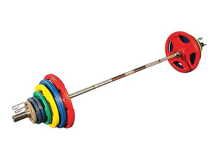 Body Solid 300 lb Colored Rubber Grip Olympic Plate Set