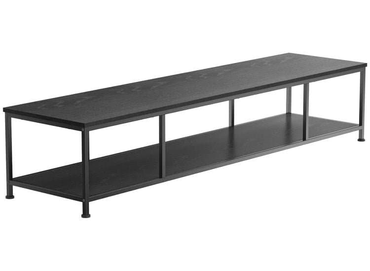 ErgoAV Extra Large TV Stand 78-Inch with Metal Frame, Black Finish
