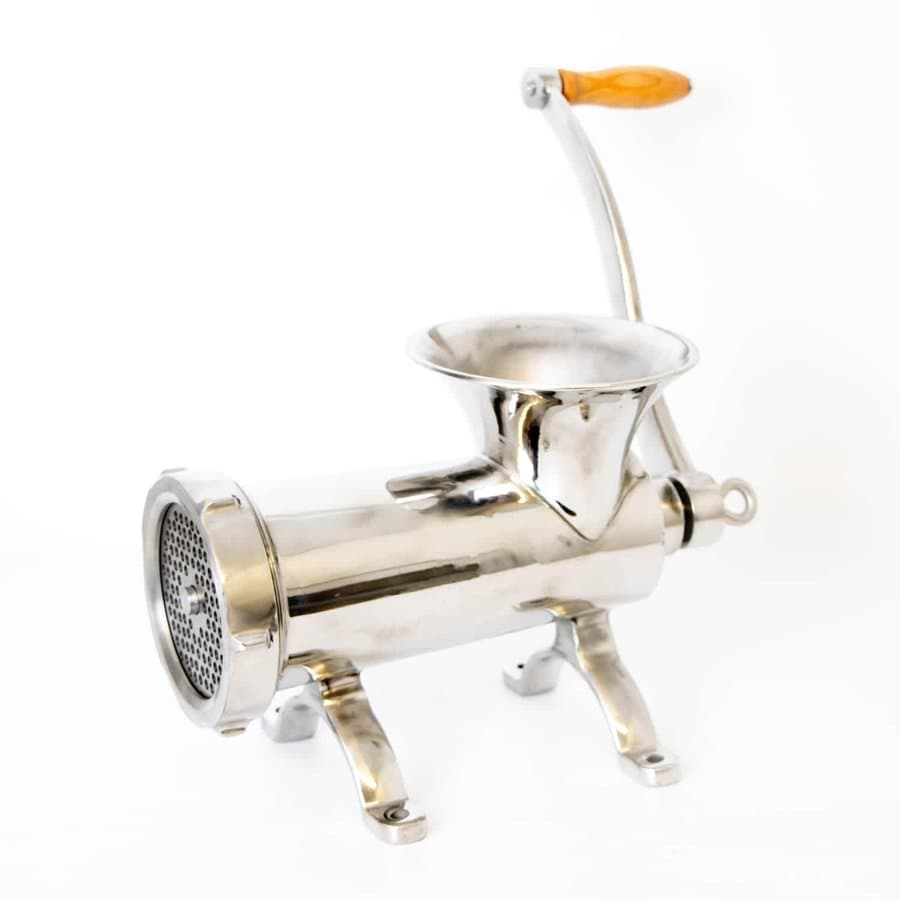 Lehman's Lehmans Clamp-Down Meat Grinder #32-Manual Hand-Cranked Stainless Steel Meat Grinder for Home Use-Easy to Clean and Store