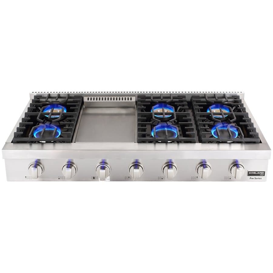 ZLINE KITCHEN & BATH Classic 48-in 7 burners Stainless steel Gas Cooktop (Griddle Included)