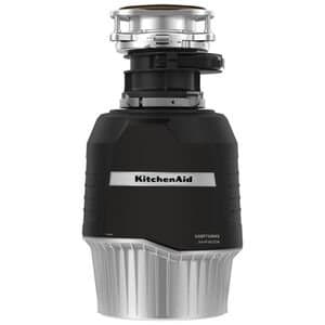 KitchenAid 3/4 HP Batch Feed Waste Disposer with 1725 RPM & Noise Reducing Insulation-Black