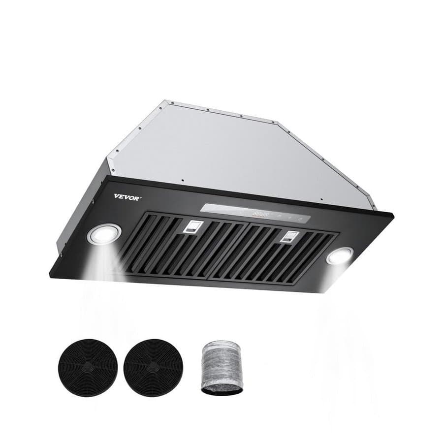 Range Hood Insert 30 in. Built-in Kitchen Vent Hood 800CFM Steel Stove Hood Gesture and Touch Control, LED Light Ducted
