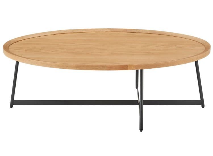 Euro Style Niklaus Oak 47" Oval Coffee Table