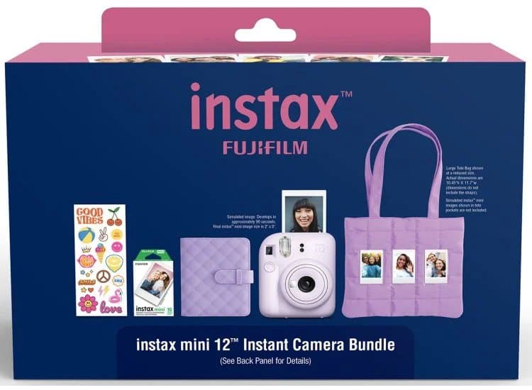 Fujifilm Instax Mini 12 Instant Camera Holiday Bundle 2025 in Lilac Purple