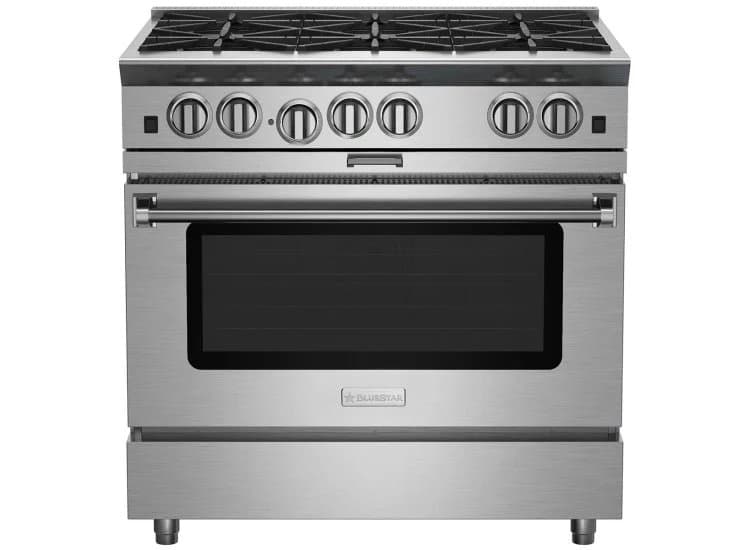 BlueStar Platinum Series 36 In. Stainless Steel Natural Gas Range - BSP366B