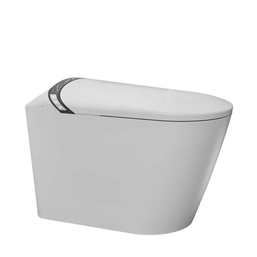 LUXSHERY Smart Toilet with Bidet Built In with Auto Open/Close Seat and Foot Kick