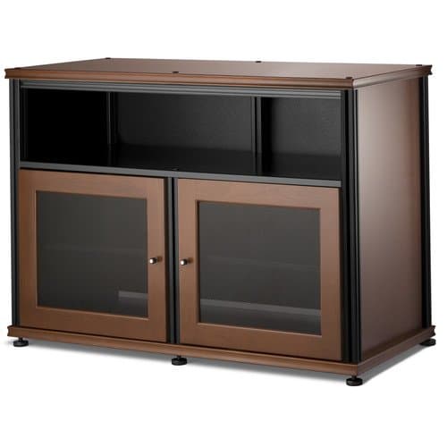 Salamander Designs Synergy 329 Double-Door AV Cabinet (Black Posts, Dark Cherry Finish)