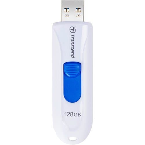 Transcend 128GB JetFlash 790 USB 3.2 Gen 2 Flash Drive (White)