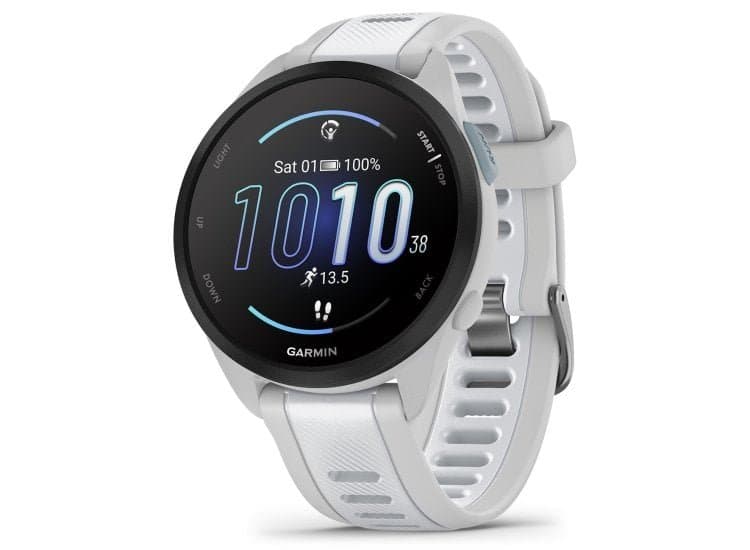 Garmin Smartwatch 43mm Forerunner 165 Music, Mist Gray and Whitestone