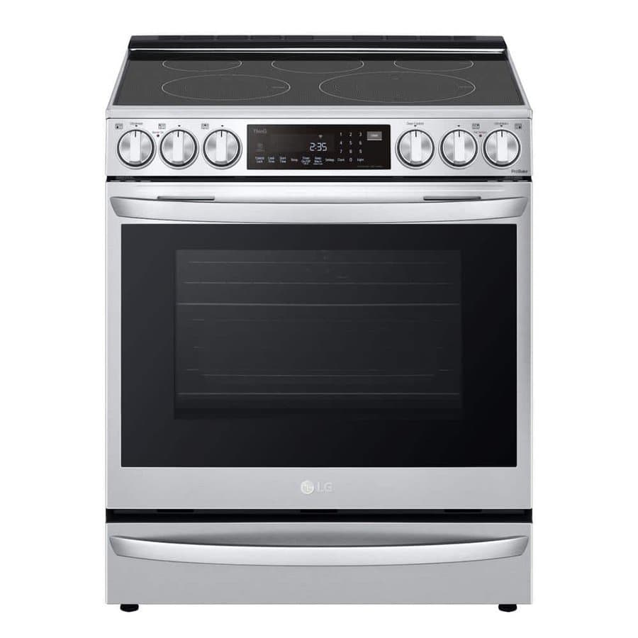 LG 6.3 Cu. Ft. PrintProof Stainless Steel Smart Wi-Fi Enabled ProBake Convection InstaView Electric Slide-In Range